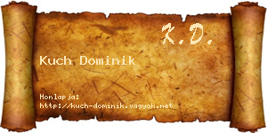Kuch Dominik névjegykártya